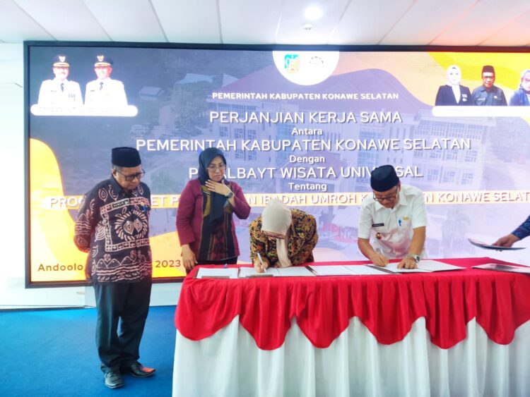 Penandatanganan MoU antara Pemkab Konsel dan PT Albayt