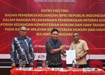 Pelaksanaan pemeriksaan interim laporan keuangan Kemenkumham Tahun 2023