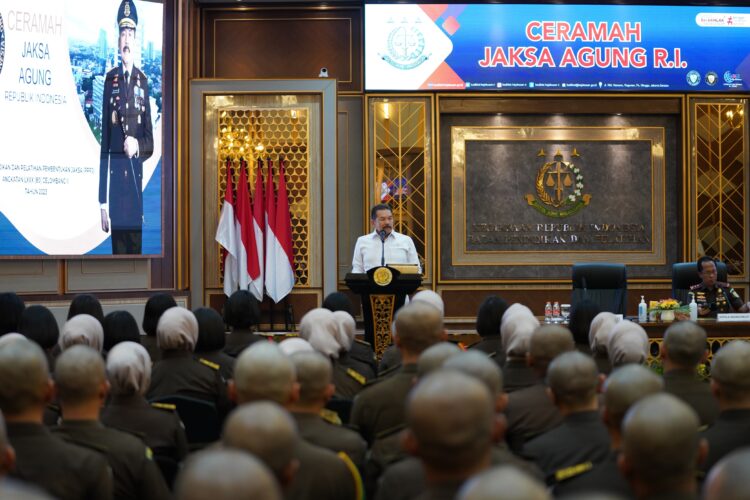 Jaksa Agung ST Burhanuddin saat memebrikan ceramah pada siswa PPPJ