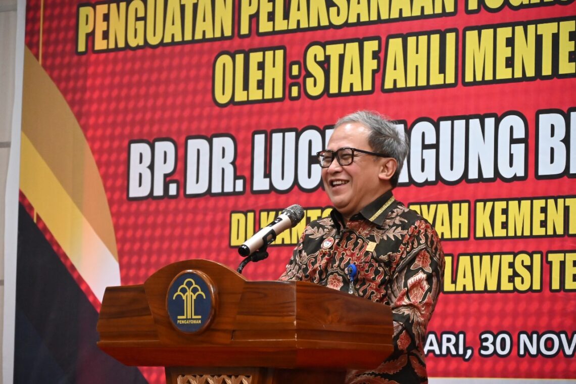 Sahli Menteri Bidang Ekonomi Kunjungi Kanwil Kemenkumham Sultra 10 Staf Ahli Menteri Bidang Ekonomi Dr. Lucky Agung Binarto, S.H., C.N., M.H