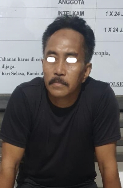 Pelaku saat diamankan Polisi