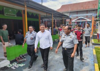 Polres Konawe saat mengunjungi Rutan Kelas IIB Unaaha