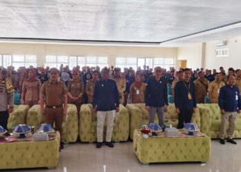 Rapat Koordinasi Persiapan Pengelolaan dan Pendistribusian Logistik Pemilihan Umum (Pemilu) Tahun 2024, di Aula Islamic Center Andoolo Konsel