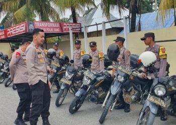 Kapolres Konsel saat melakukan pengecekkan Randis