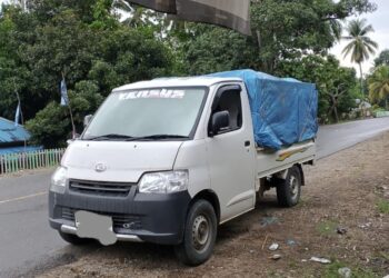 Salah satu mobil pemuat tabung gas saat diamankan