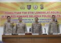 Tim STIK Lemdiklat Polri saat diterima Polres Konsel untuk penelitian sosok Muh Yunus Pahlawan Nasional