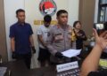 Polresta Kendari saat menggelar konfrensi pers pengungkapan narkoba, disampaikan oleh Kasi Humas, IPDA Hariddin, SH