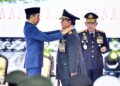 Presiden Jokowi saat menganugerahi pangkat Jenderal TNI Kehormatan kepada Menhan Prabowo Subianto, Foto : Biro Pers Sekretariat Presiden