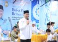 Aksan Jaya Putra saat menggelar Bukber dan menyapa langsung ribuan konstituen yang hadir