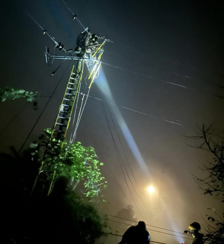 PLN saat melakukan inspeksi rutin pada jaringan listrik