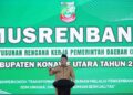 Bupati Ruksamin saat membuka Misrenbang Kabupaten Konut