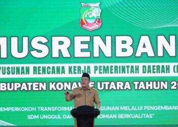 Bupati Ruksamin saat membuka Misrenbang Kabupaten Konut