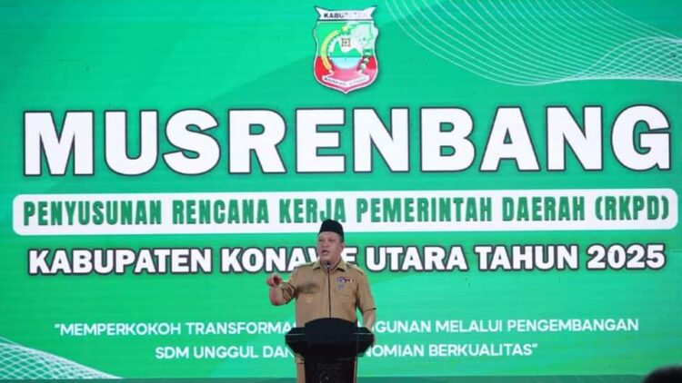 Bupati Ruksamin saat membuka Misrenbang Kabupaten Konut