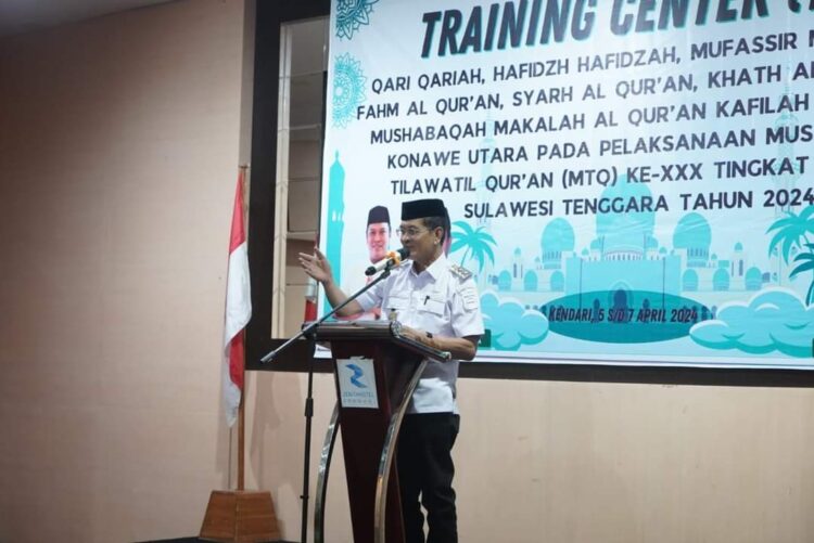 Wabup Abuhaera saat membuka Training Center (Prokopi Konut)