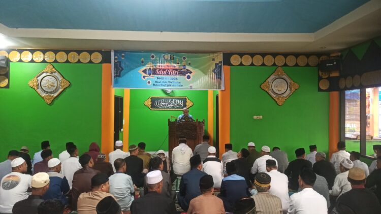 Momen Idul Fitri saat Kepala Rutan Unaaha membacakan SK remisi bagi WBP (Kemenkumham Sultra)