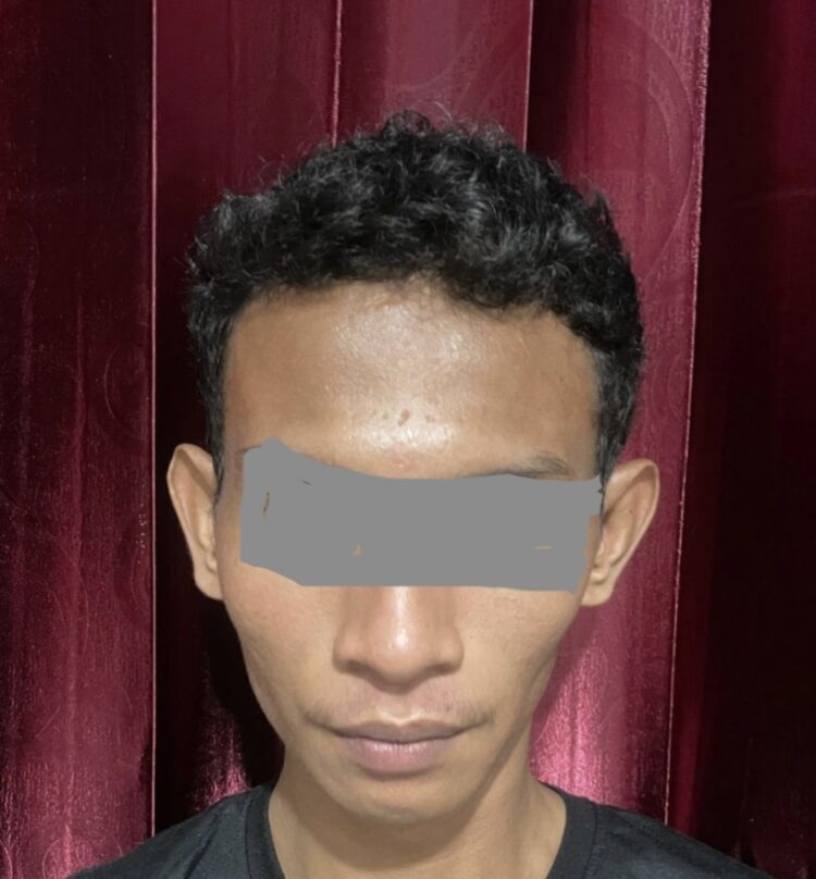 Salah satu pelaku penganiayaan di Kendari Caddi saat ditangkap Polisi (Polresta Kendari)