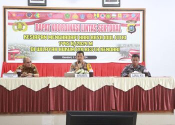 Polresta Kendari saat Rakor persiapan menjelang pengamanan lebaran 2024