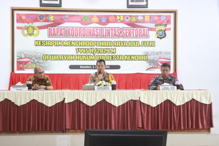 Polresta Kendari saat Rakor persiapan menjelang pengamanan lebaran 2024