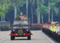 Kapolri dan Panglima TNI saat mengecek kesiapan pasukan Operasi Ketupat 2024