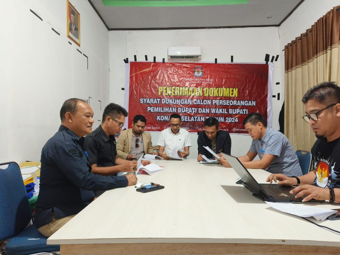 Pilkada Konsel November 2024 Dipastikan Tanpa Calon Perseorangan 10 KPU Konsel saat membuka penyerahan dukungan calon independen