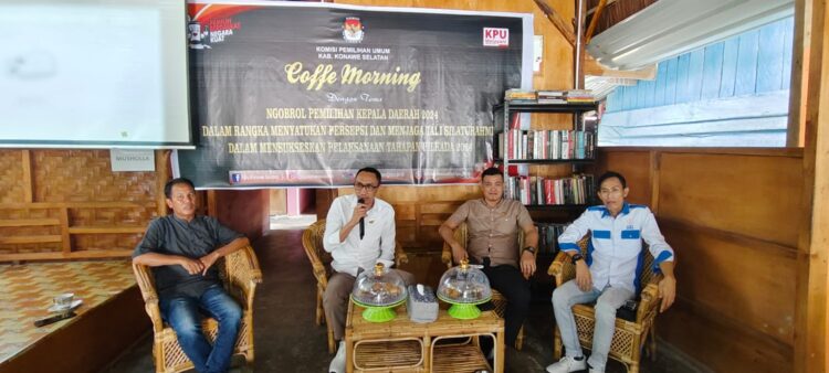 Coffee Morning KPU Konsel bersama insan media