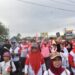 Siska-Sudirman saat bersama ribuan warga yang ikut jalan sehat