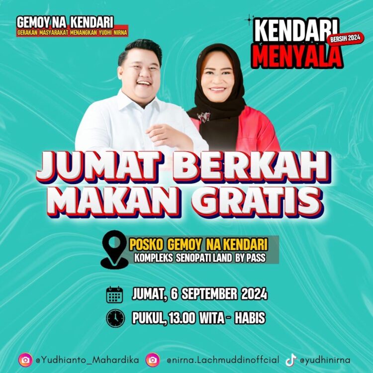 Pamflet Jumat Berkah makan gratis