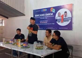 Sudirman saat bincang santai dengan para pelaku UMKM