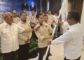 Ermilian Modo saat terpilih sebagai Ketua Gapensi Kendari