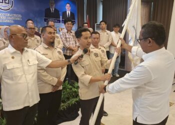 Ermilian Modo saat terpilih sebagai Ketua Gapensi Kendari