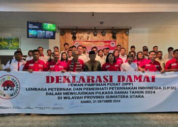 DPP LP3I Sumut saat deklarasi damai dukung Pilkada Serentak Tahun 2024