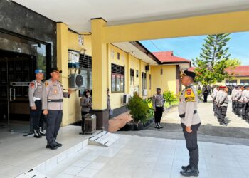 Apel pergeseran pasukan pengamanan TPS Polres Kolaka