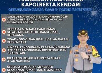 Himbauan Polresta Kendari menjelang Nataru