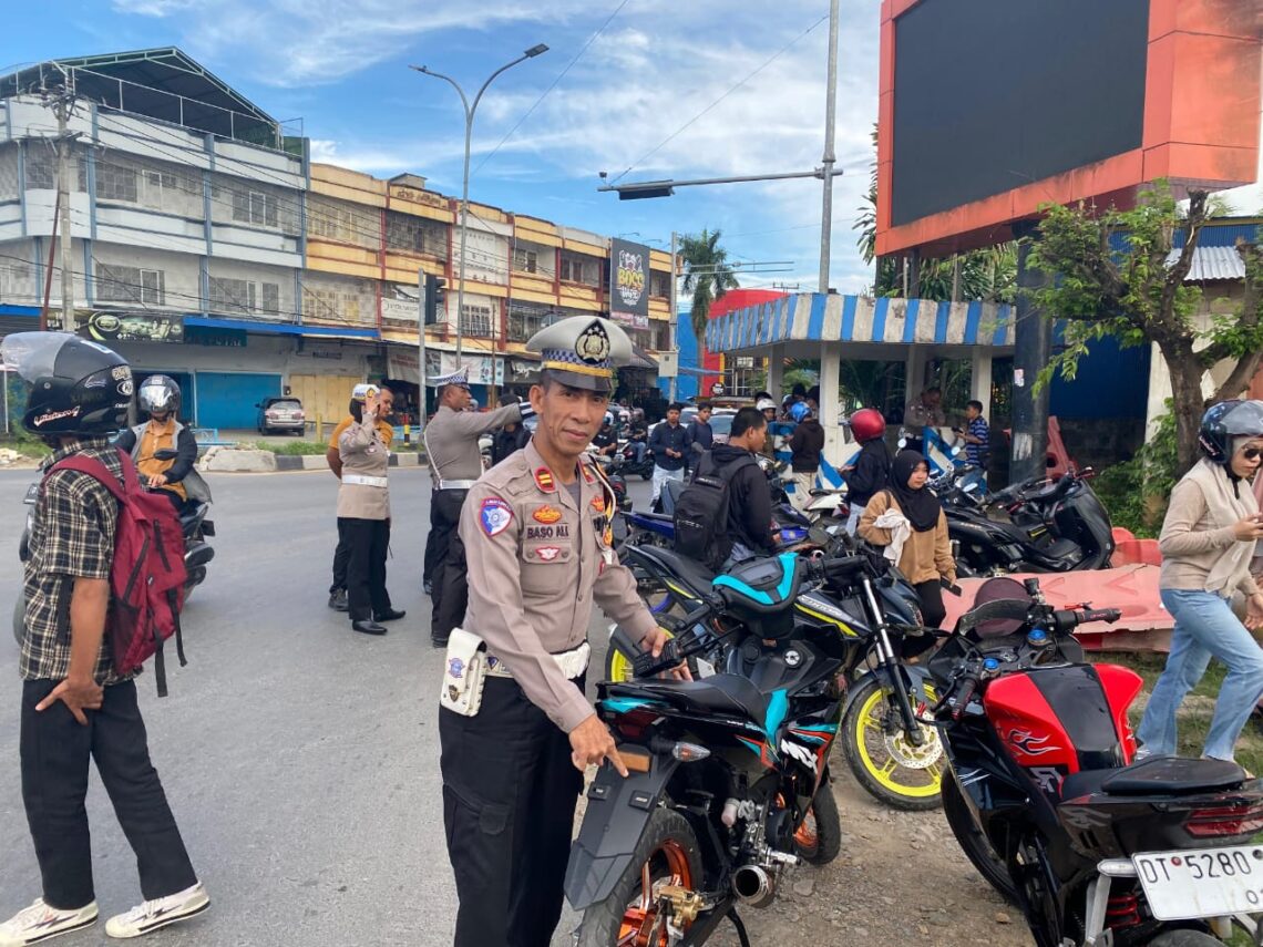 Puluhan Kendaraan Berknalpot Brong Terjaring Razia Polresta Kendari 10 Razia knalpot brong Sat Lantas Polresta Kendari