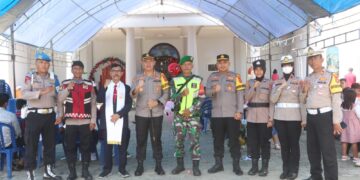 Pengaman TNI-Polri pada perayaan Natal di Kendari