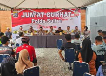 Jumat Curhat Polda Sultra di Kecamatan Wua-wua