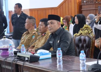 Ketua DPRD Konsel, Hamrin memimpin RDP terkait persoalan honorer R2/R3