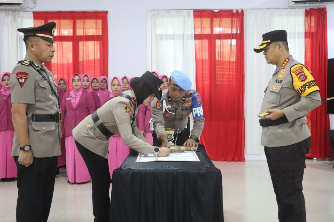 Rotasi Jabatan, Polresta Kendari Gelar Sertijab Diantaranya Kasat Narkoba