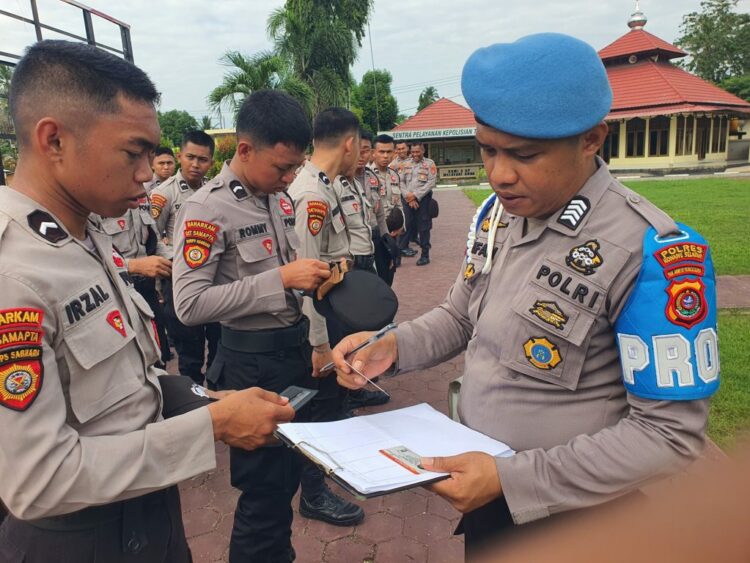 Gaktiplin Polres Konsel pada personel