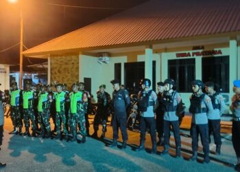 Apel persiapan patroli gabungan