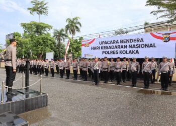 Polres Kolaka saat menggelar kegiatan Hari Kesadaran Nasional