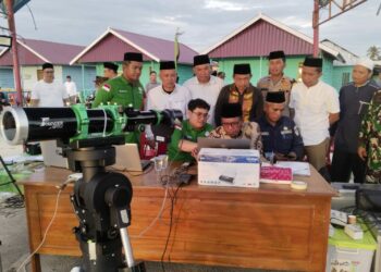 Proses pemantauan Rukyatul Hilal di Kolaka