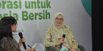 Wali Kota Kendari, Siska Karina Imran saat jadi pembicara pada kegiatan HPSN 2025 di Jakarta Selatan