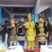 Bupati Konsel, Irham Kalenggo, dan Wakil Bupati, Wahyu Ade Pratama Imran, diperingatan HUT Sultra di Kolaka