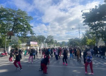 Salah satu aktivitas di kawasan MTQ Kendari di momen akhir pekan Car Free day