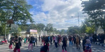 Salah satu aktivitas di kawasan MTQ Kendari di momen akhir pekan Car Free day
