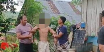 Pelaku M Z saat diamankan Polsek Watubangga, Kolaka