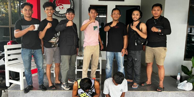 Pelaku saat diamankan Polres Kolaka