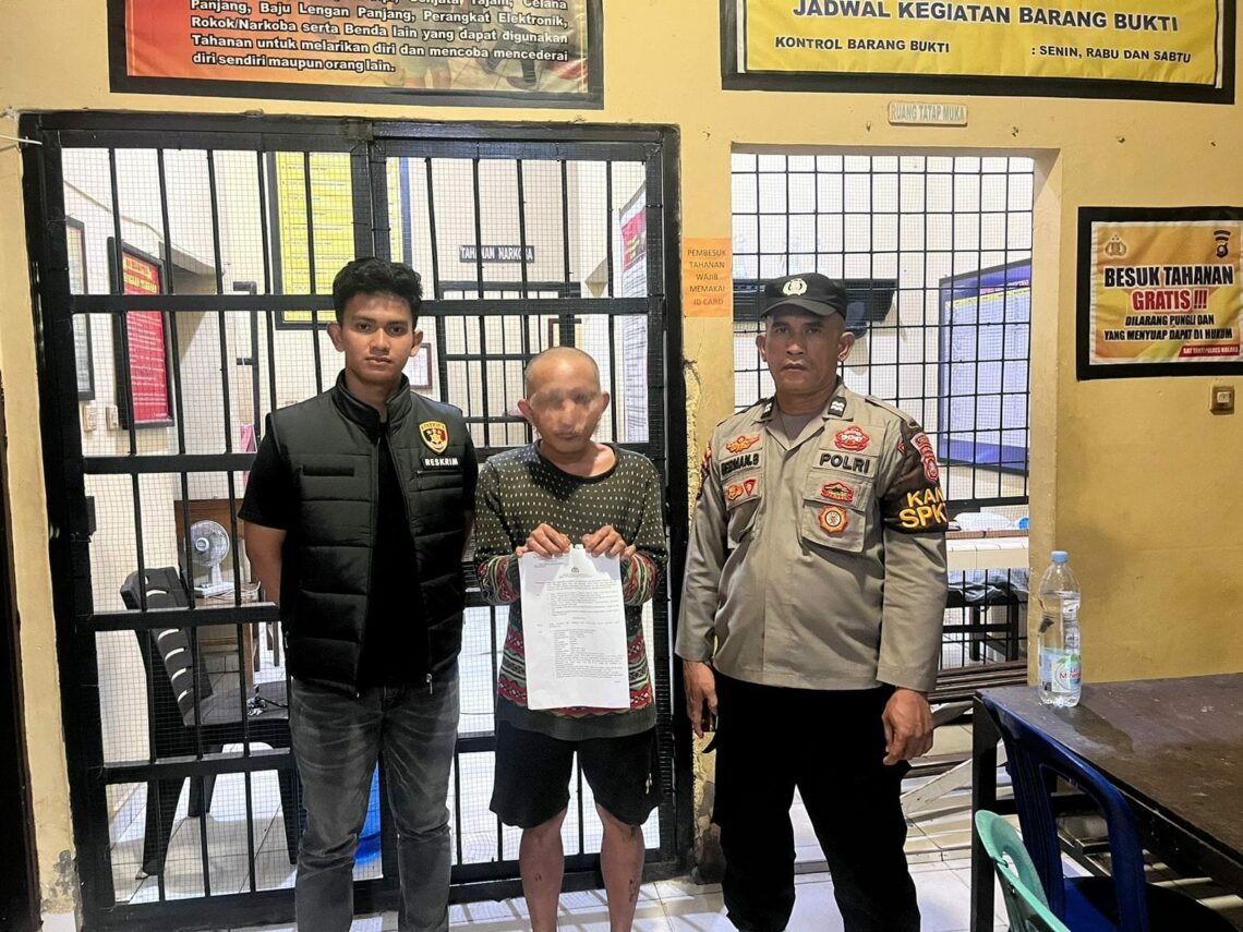 Pelaku penganiayaan saat ditahan Polres Kolaka