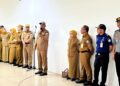 Wakil Wali Kota Kendari, Sudirman memimpin apel gabungan